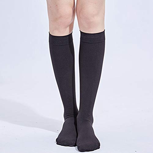 Egurs Kompressionsstrümpfe Damen Herren Stützstrümpfe (34-46MMHG,Klasse 3) für Schwangerschaft Sport Flug Anti-Thrombose Medizinische Socken 1# XL