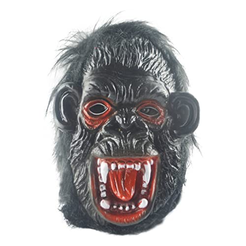 Hworks Scary Monkey Maske Vinyl Vollgesichtsabdeckung Halloween Cosplay Kostüm Play Prop