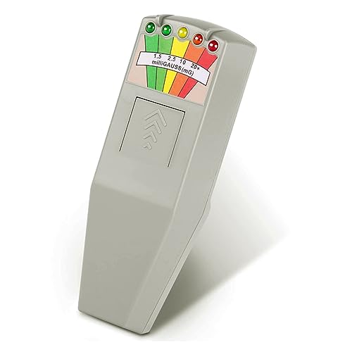 Digitales EMF-Messgerät 5 LED EMF Meter Magnetfeld Detektor isterjagd Paranormale Ausrüstung Tester Zähler für Heim-EMF-Inspektionen, Büro (Color : White, Size : 1 UK)