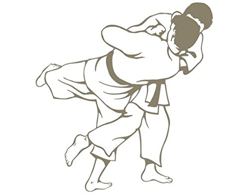 Wandtattoo No.IS56 Judoka Kampfsport Judo Selbstverteidigung Japan Wurftechnik, Farbe:Schwarz;Größe:93cm x 87cm