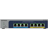 NETGEAR MS108EUP 8-Port Ultra60 PoE++ Multi-Gigabit 2,5G Ethernet Plus Switch mit 230W PoE-Budget 1G/2,5G-Ports für WiFi-6-AP (MS108EUP-100EUS)