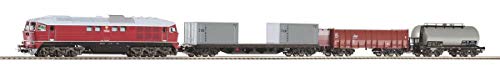 Piko pi97935 CSD Güterzug BR131 Start-Set mit Bettungsgleis Personenzug Dampflok mit Tender