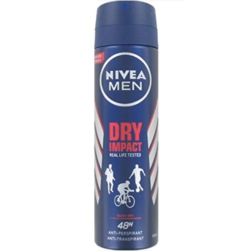 6er Pack - Nivea Deospray Men - Dry Impact - mit Aluminium und Alkohol - 150 ml