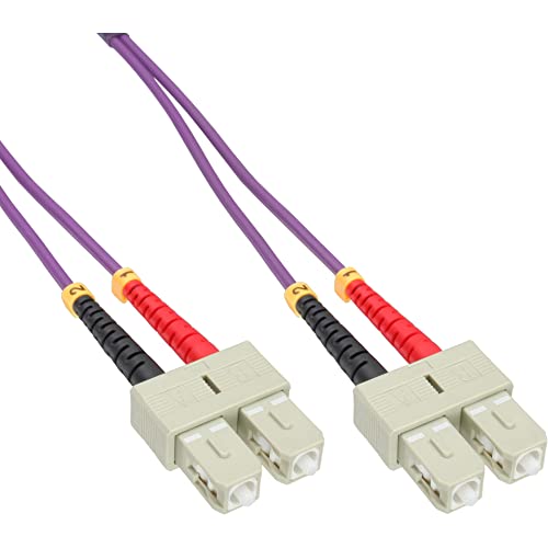 InLine 83515P LWL Duplex Kabel, SC/SC, OM4, 15m Lila