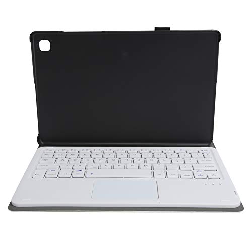 Bluetooth-Tastatur mit Abdeckung, Ultradünne Abnehmbare Kabellose Tastatur mit Touchpad + Ledertaschenhalter für Samsung Galaxy Tab A7 T500 / T505 Tablet.(Gold)