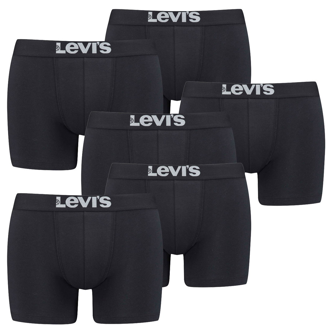 6er Pack Herren Levis Solid Basic Boxer Brief Boxershorts Unterwäsche Pants