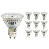 SEBSON® Ra 95 Serie + flimmerfrei, GU10 LED Lampe 5W dimmbar warmweiß, ersetzt 30W, 350lm, 3000K, 230V LED Leuchtmittel, 10er Pack