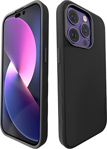 Smartish iPhone 14 Pro Slim Case – Gripmunk kompatibel mit MagSafe [leicht + schützend] Dünne Griffabdeckung mit Mikrofaser-Futter – Black Tie Affair, BG22MX-BLACK