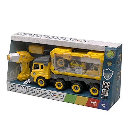cpa toy group trading s.l.- Polizei LKW mit Sound und elektrischer Montage, Radio Control, gelb (CPATOY Group S.L. 7838017L)