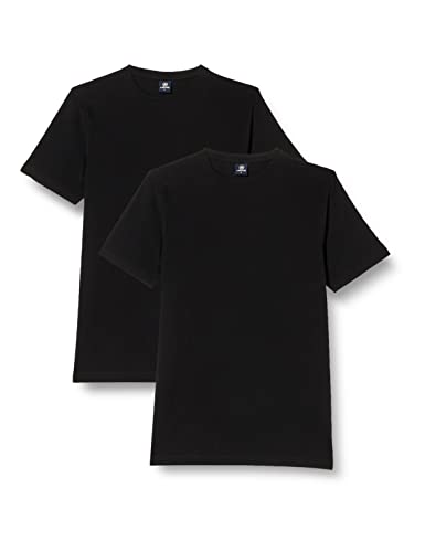 LERROS Herren LERROS Herren Rundhals T-Shirt Doppelpack T-Shirt,,per pack Schwarz (Black 200),Small