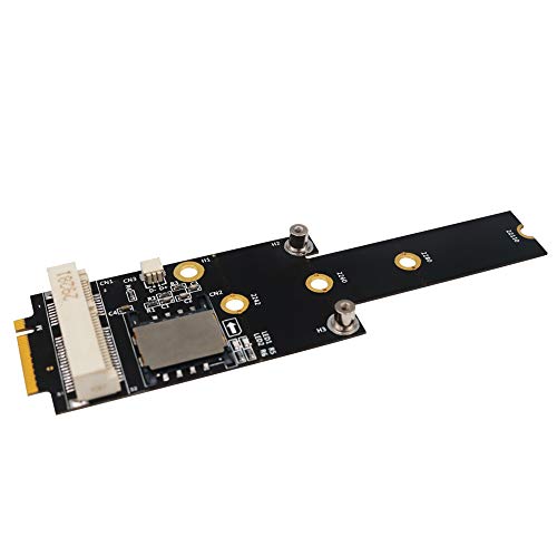 LeHang Mini PCI-E to M.2(NGFF) Key M Adapter with SIM Card Slot for WiFi/WWAN/LTE Module