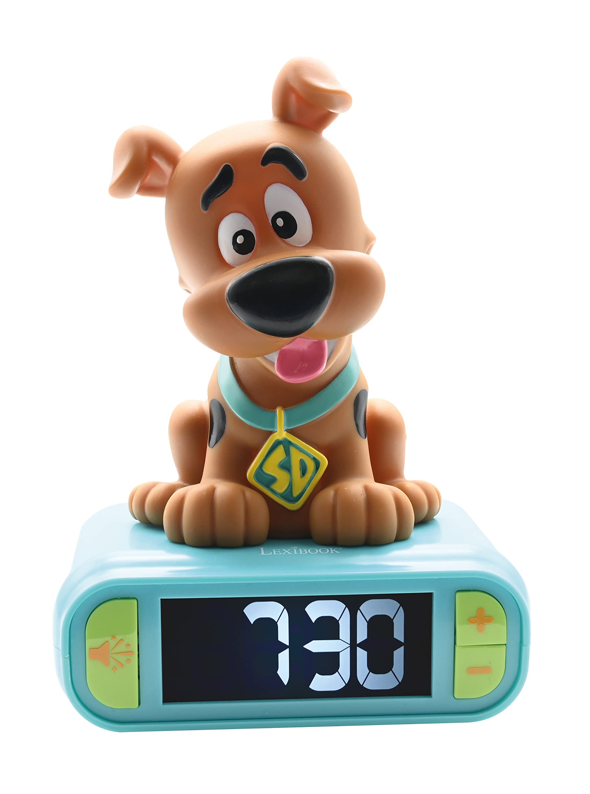 Lexibook RL800SD Wecker Digitalwecker für Kinder mit Nachtlicht Snooze, Kinderuhr, leuchtendes Scooby-DOO, Blau, One Size