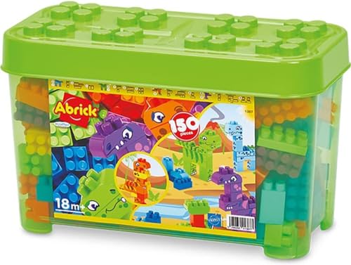 Jouets Ecoiffier - 1387 Dinosaurier-Box 150-teilig Abrick - Bausatz für Kinder ab 18 Monaten