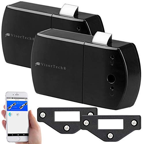 VisorTech Schubladensicherung: 2er-Set Schubladen- & Schranktüren-Schlösser mit Bluetooth und App (Schubladenschloss Bluetooth)