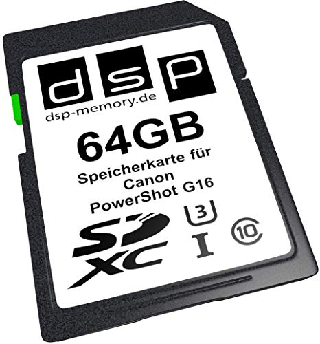 DSP Memory 64GB Ultra Highspeed Speicherkarte für Canon PowerShot G16 Digitalkamera