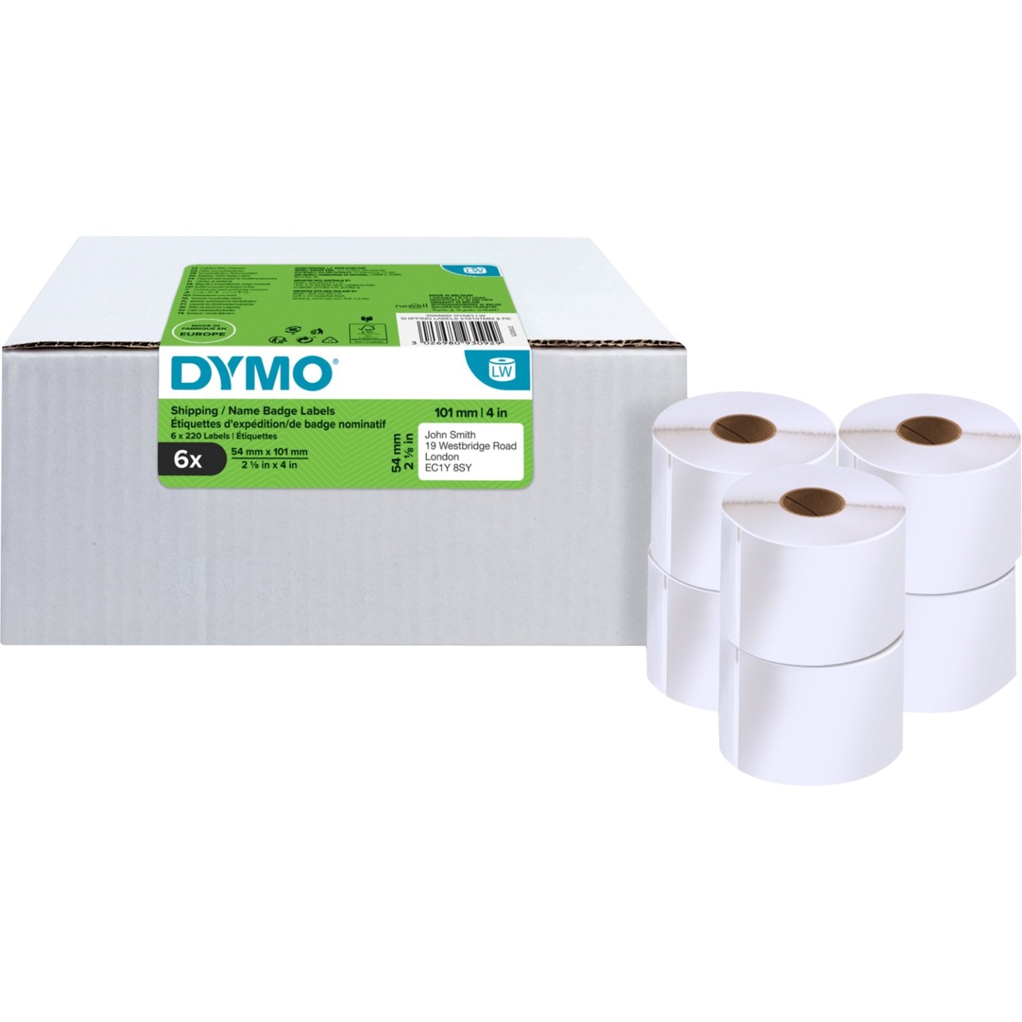 DYMO LabelWriter-Versand-Etiketten, 54 x 101 mm, weiß