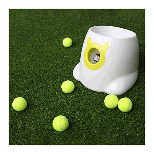 DCLINA Tennis Ballwurfmaschine - Einstellbarer Abstand Ballwurfmaschine Tennis - Interaktives Spielzeug 9 Tennisbälle Enthalten