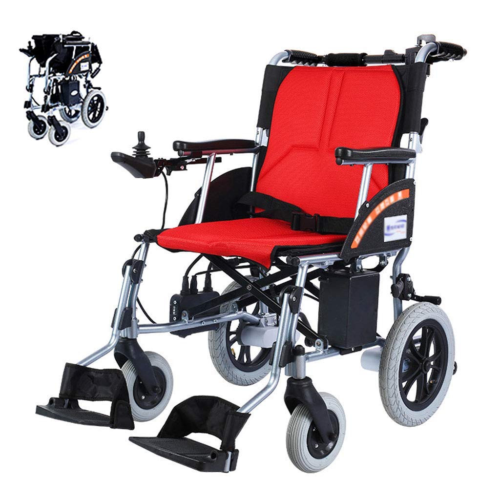 Folding Electric Wheelchair Dual Controller, tragbar, Lithium Battery Seat Portable Elderly Scooter