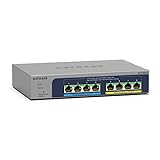 NETGEAR MS108EUP 8 Port 2.5 gbit Switch | Multi-Gigabit LAN PoE Switch (Managed Netzwerk Switch Ultra60 PoE++, 230W PoE Budget mit 4 PoE+/++ Ports, lüfterlos, WiFi-6 Access Point Konnektivität)