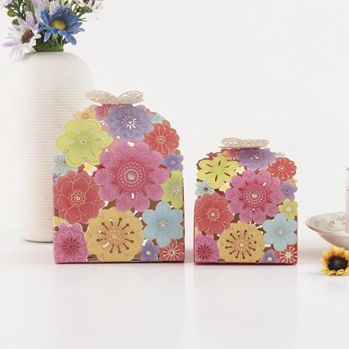 30/50/100PCS Blume Schmetterling Candy Box Schokolade Verpackung Hochzeit Geschenk Für Gäste Geburtstag Party Gefälligkeiten Dekor liefert