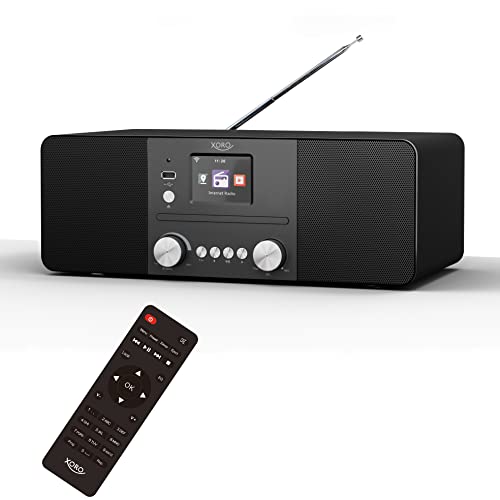 XORO HMT 620 - All-in-One Stereo Internetradio mit CD-Player, DAB+/FM Radio, WLAN, Bluetooth, Spotify Connect, MP3 USB Player, Netzwerkstreaming, App Steuerung
