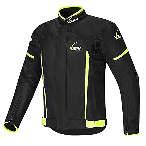 Motorradjacke mit Schutzvorrichtung und internem Thermofutter. CE-zertifizierte Thermoweste mit abnehmbaren Ärmeln für 4-Jahreszeiten-Rennen mit Motorradjacke C,XL