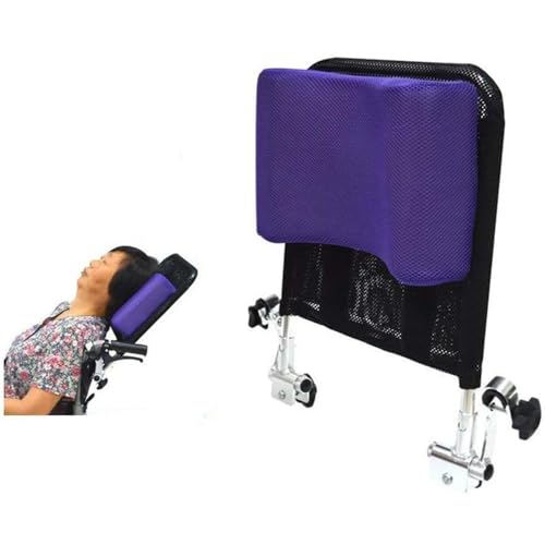 Einstellbare Rollstuhl Kopfstütze Kissen Erhöhter Komfort Universal Nackenstütze, für Postoperative Senioren Erwachsene,Lila