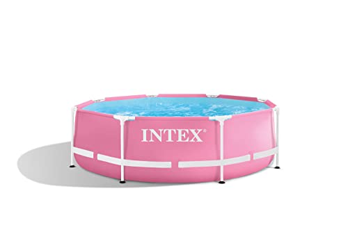Intex - 28292NP – Set Schlauchpool, rund, Metallrahmen, Pink/Rosa (Ø) 2,44 x 0,76 m
