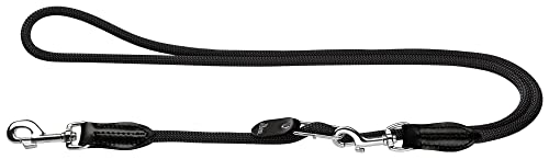 HUNTER Freestyle Vario-Leine, verstellbare Führleine für Hunde, robust, wetterfest, 1,0/260 cm, schwarz