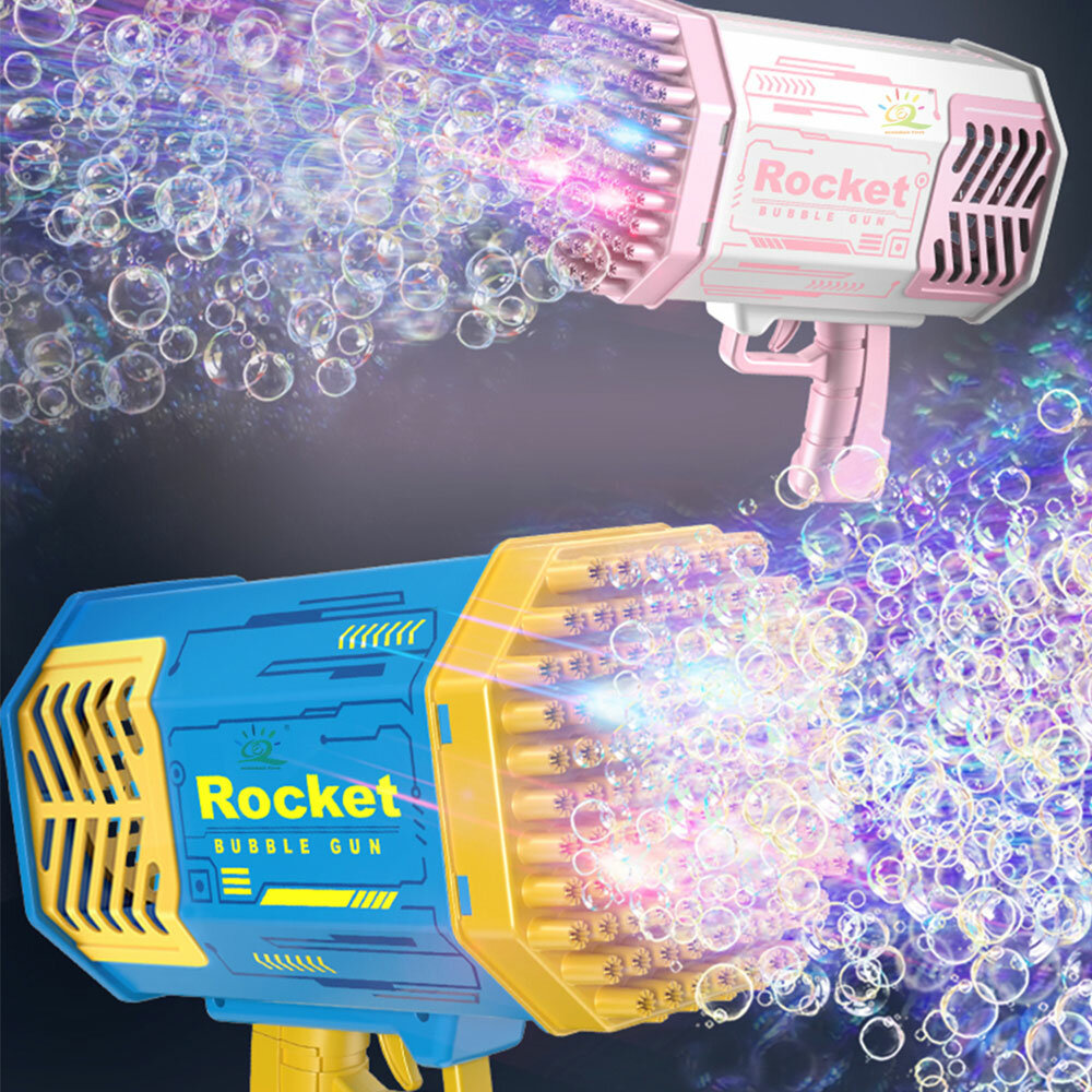 109 Löcher Sommer Outdoor Blinkende Elektrische Automatische Bubbles Gun Strand Interaktives Spiel Spielzeug für Kinder
