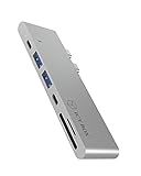 ICY BOX IB-DK4037-2C Thunderbolt 3 DockingStation für New MacBook Pro, 1x HDMI, 3x USB 3.0 (Type-A/Type-C), 1x Thunderbolt 3, Kartenleser (SD/microSD)