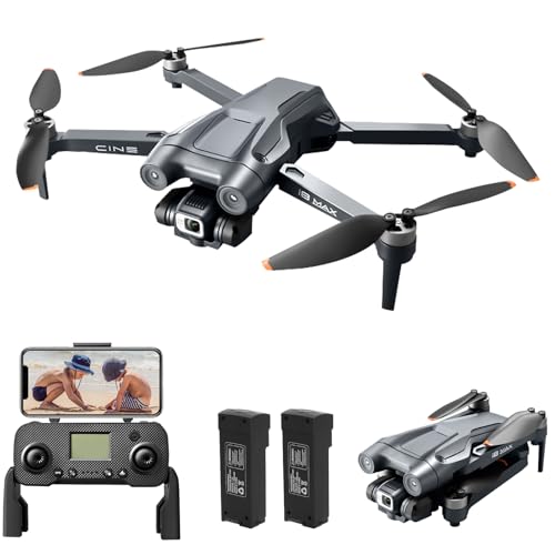 Drohne mit Kamera 4K HD 1080P RC Quadrocopter GPS Drohne mit Auto Rückkehr, Bürstenlos Motor, 5G WLAN Bildübertragung, Kreisflug, Wegpunkte, Höhenhaltung, Headless Modus, 50 Min. Lange Flugzeit