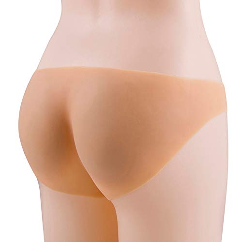 Silikon Butt Pants für Frauen Sexy No Trace False Buttocks Silikon Hip Pants Lebensechte Fake Buttocks Bum Enhancer Pants Lady Silicone Unterwäsche,Yellow-Large