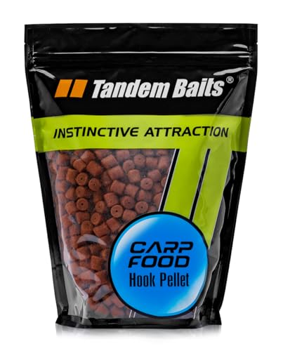 Tandem Baits Carp Feed Hook Pellet Reiner Krill | Karpfen-Pellets | Karpfen Angeln ohne Mühe | Köder zum Große-Fische-Angeln | Karpfenzubehör für Profis & Hobby-Angler | Angelfutter 12 mm 5 kg