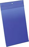 Durable Kennzeichnungstasche plus (A4 hoch) Packung à 10 Stück, blau, 174707