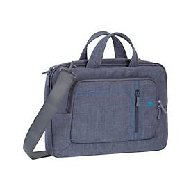 RIVACASE Tasche für Laptops bis 13.3" - Leichte und stilvolle Notebooktasche mit Zubehör Fächern und schicken Design - Grau