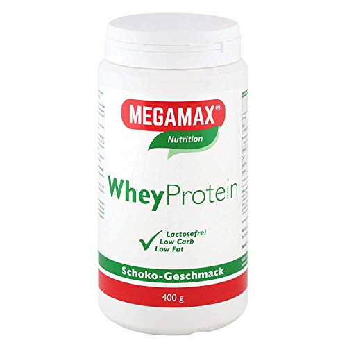 MEGAMAX Basic & Active Whey Protein Molkeneiweiß Pulver Schoko-Geschmack, 400 g Pulver