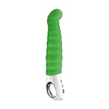 FUN FACTORY G-Punkt Vibrator PATCHY PAUL Fresh Green - Starkes Sexspielzeug mit Schlaufengriff MADE IN GERMANY, flexibles Sextoy aus 100% medizinischem Silikon