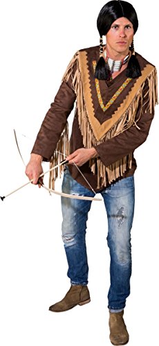 Orlob Fasching Kostüm Herren Indianer Poncho Unisize - ohne Hemd