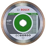 Bosch Accessories Bosch Professional 1x Diamanttrennscheibe Standard for Ceramic (für Stein, Keramik, Fliesen, Marmor, Ø 180 x 25,40 x 1,6 x 7 mm, Zubehör für Fliesenschneider)