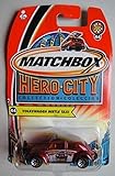 Matchbox Hero City Collection #44 Red Volkswagen Beetle Taxi