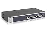 NETGEAR MS510TX 10 Port 10gb Switch | Multi-Gigabit LAN Switch Smart (Managed Netzwerk Switch mit 1x 10G-SFP+, Desktop oder 19 Zoll Rack-Montage, ProSAFE Lifetime-Garantie)