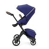 Stokke Xplory X, Royal Blue – Eleganter Kinderwagen – Anpassbarer Komfort für Baby & Eltern – Polsterung, Sicherheitsgurt & reflektierender Reißverschluss für mehr Sicherheit – Im Nu faltbar