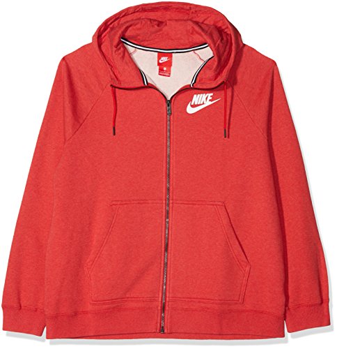 Nike ah3973, Sweatshirt mit Kapuze Damen XXL Lt Univ Rosso Htr University Rosso Bianco