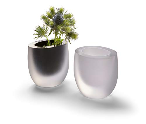 Philippi - OPAK Vase oder Gefäß - Weiß - von Hand gefertigt - Glaskunst in schönster Form