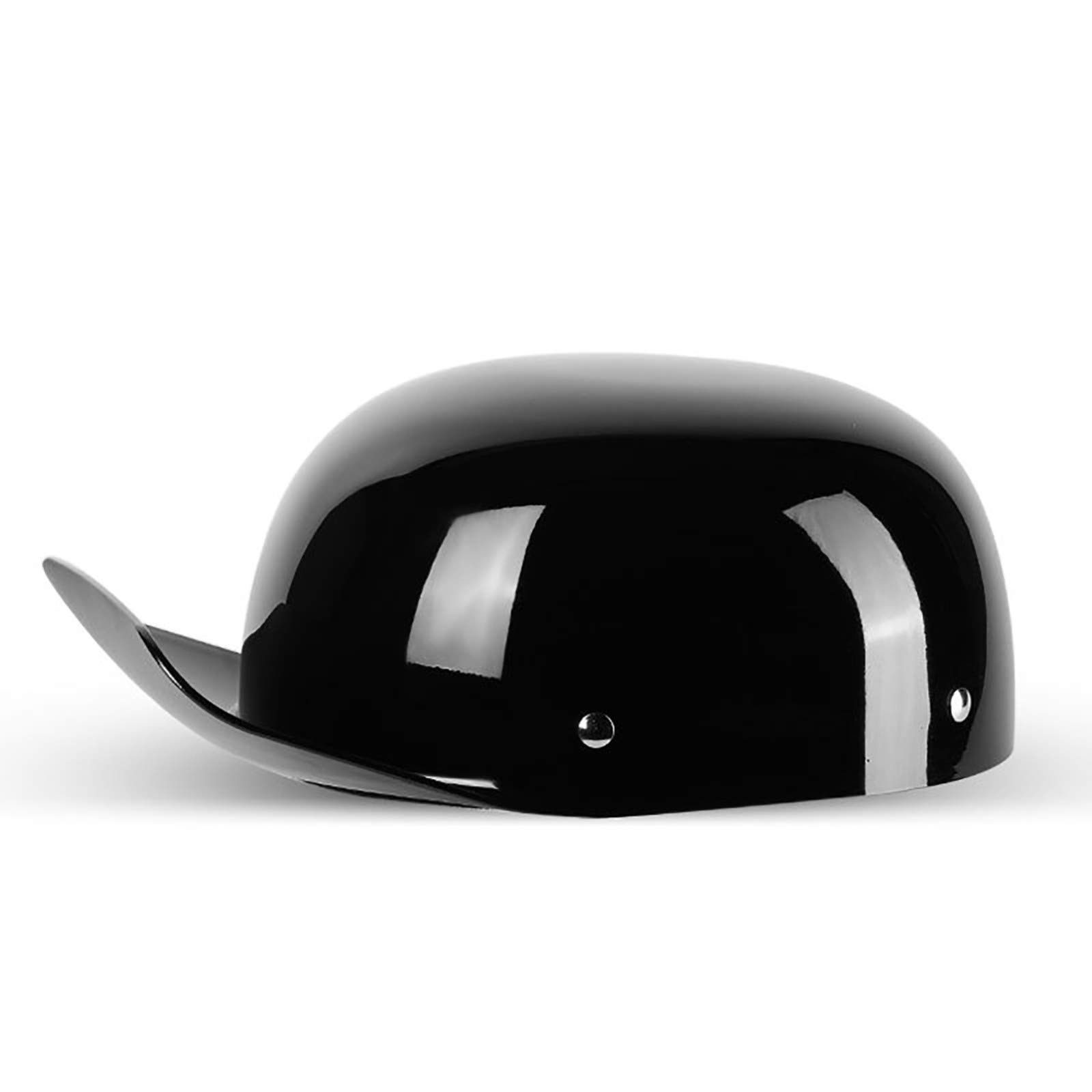 Motorrad Open Face Helm Halber Helm Brain-Cap Helm mit Baseballmütze ECE-Zulassung Helme Geeignet Für Männer und Frauen Motorradhelm Bike Cruiser Scooter H,XL