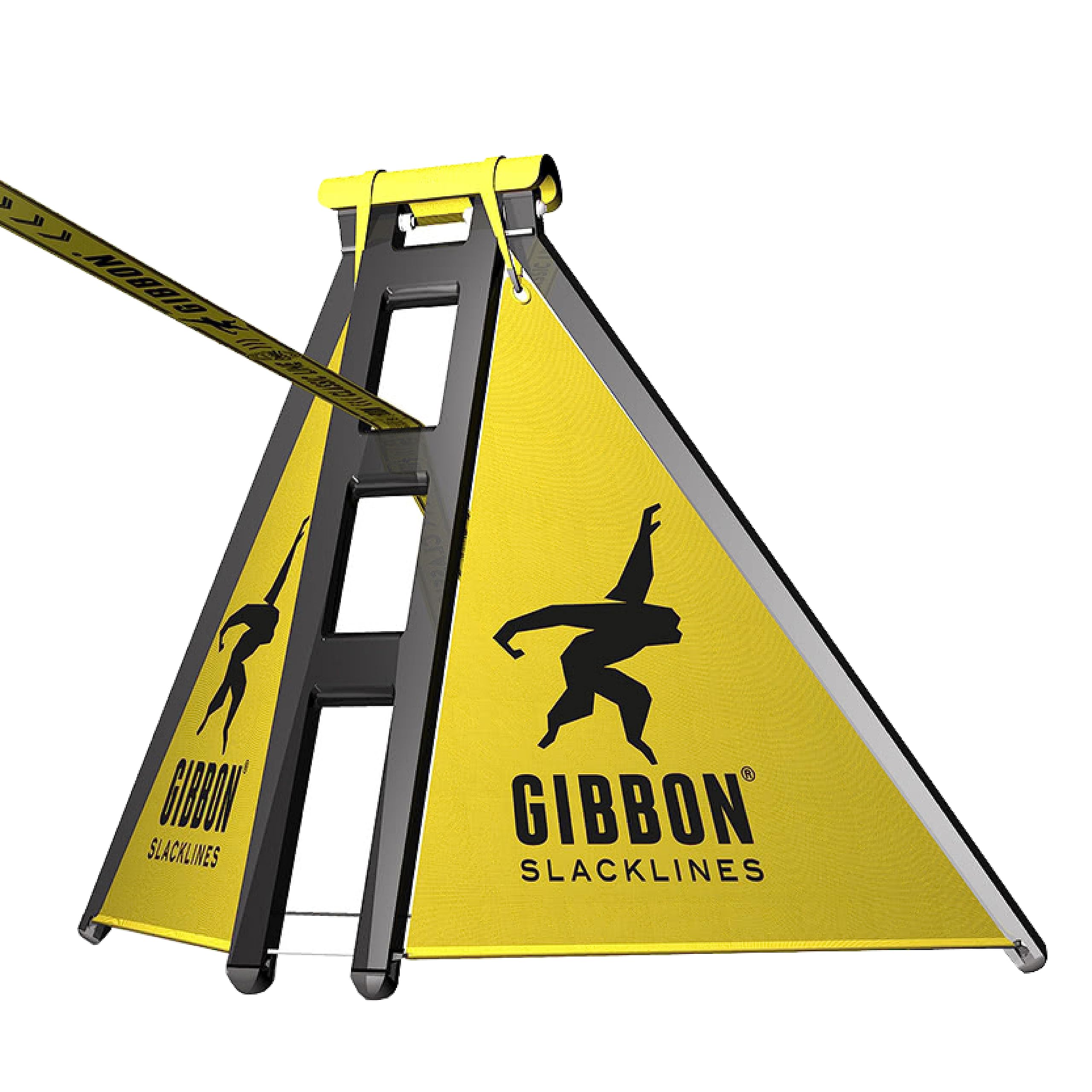Gibbon Slacklines Slack-Frame | Keine Bäume benötigt | Lackierter Metallrahmen | Wetterfestes Segel | Variable Aufbauhöhen (30cm, 50cm, 70cm) | Einfache Montage | Kompatibel mit Gibbon Slacklines