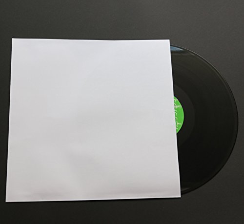 200 St. Deluxe 12" LP Maxi Single Innenhüllen ohne Mittelloch ungefüttert reinweißes 90 gr. Papier für Vinyl Schallplatten