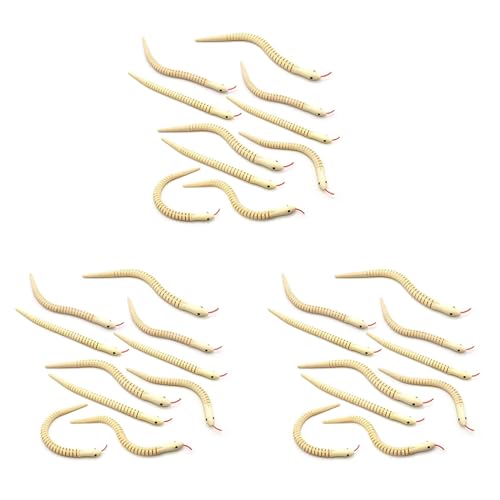 BLASHRD 30 Stück 12 Unvollendete Wackel Schlangen Gelenkte Flexible Schlange Leer Tier Modell Spielzeug für Kunst