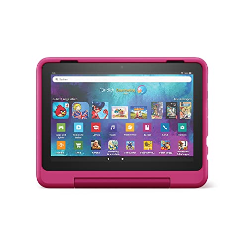 Kindgerechte Hülle von Amazon für das Fire HD 8-Tablet (nur kompatibel mit der 12. Generation, 2022), Regenbogen-Design